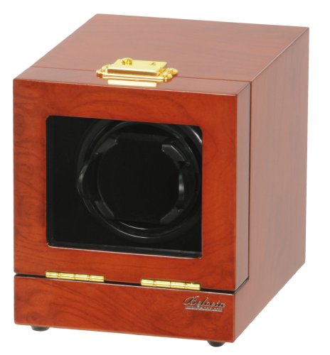 41jILgXAPlL Single Watch Winder Mahogany Wood w/LCD Dispaly
