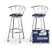 2 Dallas Cowboys NFL Football Themed Specialty / Custom Chrome Barstools with Backrest Set