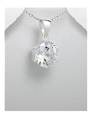 CZ Pendant Necklace In 92.5 Sterling Silver