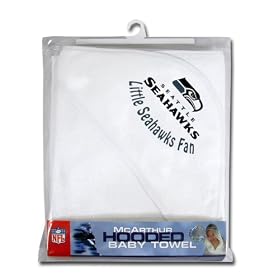 Seattle Seahawks Hooded Baby Towel (White)