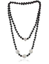 Shery Shabani "Rockstar" Diamond and Onyx Bead Necklace
