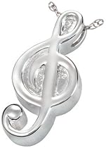 Cremation Jewelry: Music Treble Clef Cremation Jewelry: Music Treble Clef