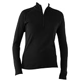 Ibex Women's Zepher T-Neck,Black,Large