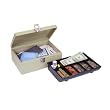 MMF Industries Steel Cash Box with Locking Latch, Sand (221612003)