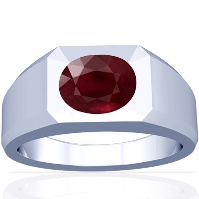 платина Cushion Cut рубин Solitaire Ring