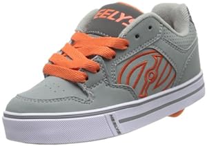 Heelys Motion Skate Shoe (Toddler/Little Kid/Big Kid), Grey/Orange, 6 M US Big Kid