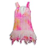 Bianni - Girls Tie Dye Tank Dress, Fuschia, Orange