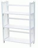 Yu Shan 3 Shelf Folding Stackable Bookcase, White