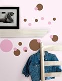 Just Dots Pink/Brown Peel & Stick Appliqués