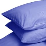 Linens Limited Percale Housewife Pillow Cases, Blue, Pair