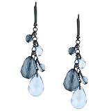 Midnight Blues Clustered Beads Drop Earrings