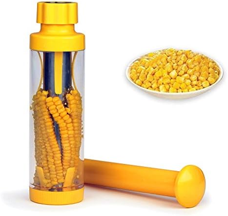Best Corn Stripper-Stainless Steel Corn Cob Kernel Remover,Yellow