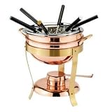 3 Qt. Decor Copper & Brass Fondue Set with 6 Forks