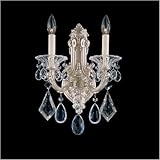 41jIm1P68WL. SL160  Schonbek 5070 22 La Scala 2 Light Wall Sconce in Heirloom Gold with Clear Handcut crystal