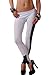 Amour - New Black Stretchy Getting Ripped Leggings Tights Pants (Wetlook Inset:White)