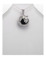 Fresh Water Pearls Pendant Necklace In 92.5 Sterling Silver