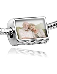 Neonblond Beads We add your Photo Custom Personalized - Fits Pandora Charm Bracelet