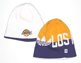 Los Angeles Lakers NBA Adidas Reversible Purple & Yellow Two Tone Cuffless Knit Beanie Hat