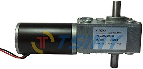 TSINY High Speed 160rpm 8mm Dual Metal Shaft 12 Volt Miniature DC Gear Motor
