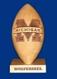 Michigan Wolverines Solid Maple Wood Laser Engraved Football NCAA College Athletics