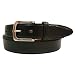 Black Leather Men's Zipper Money Belt With Chrome Buckle