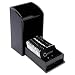 Rolodex 1734239 Rolodex Wood Tones Wood Photo Frame Business Card File, 300-Card Cap, Black