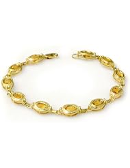 Genuine 5.05 ctw Citrine Bracelet 10K Yellow Gold