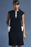 MBG Womens Shift Dress, Oversized Pockets – Black