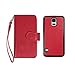 xhorizon Premium Leather Folio Case [Wallet Function] [Magnetic Detachable] Fashion Wristlet Lanyard Hand Strap Purse Multiple Card Slots Cash Compartment Pocket for Samsung Galaxy S5 (i9600)