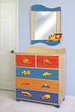 Boys Like Trucks Wooden 5-Drawer Chest