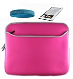 Magenta Glove Case for Barnes and Nobles Nook eReader + Screen Protector+ Wristband