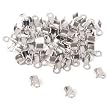 48 Leather Cord Ends Necklace Chain Jewelry Clasp Part