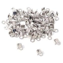 48 Leather Cord Ends Necklace Chain Jewelry Clasp Part