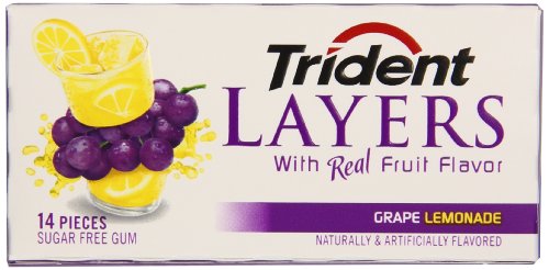Trident Layers Sugar Free Gum (Grape Lemonade, 14-Piece, 3-Pack)