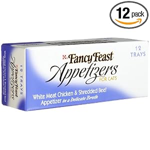 Fancy Feast Appetizers for Cats, Chicken and Beef, 2-Ounce Tubs (Pack of 12) by Fancy Feast