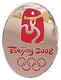Beijing 2008 Olympics Silver Oval Pin
