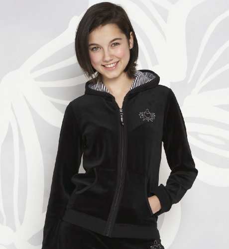 Girls' Limited Cotton Rich Hooded Velour Top