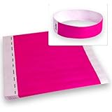 Neon Pink - Wristco 3/4" Tyvek Wristbands - 500 Ct.