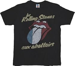 Junk Food Les Rolling Stones Paris Washed Black T-shirt Tee