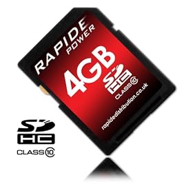 Sallys Photo Solutions - * Lifetime Warranty* Rapide Power 4 Go Class 10 C10 SD SDHC Carte m�moire Secure Digital pour Olympus Digital SLR E-510
