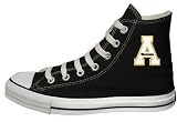 Converse Chuck Taylor All Star Hi Top Black Appalachian State University Logo Canvas