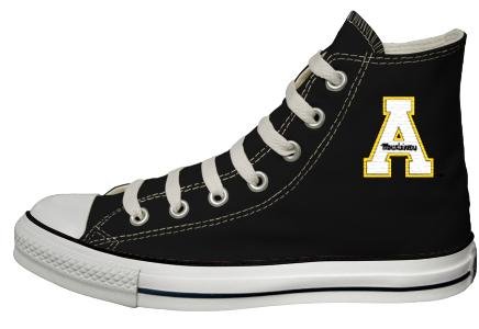Converse Chuck Taylor All Star Hi Top Black Appalachian State University Logo Canvas