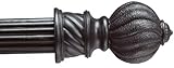 Torino Black Curtain Rod Set