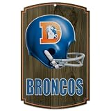 Denver Broncos Wood Sign - Throwback Helmet