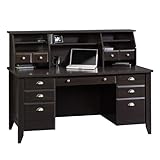 Shoal Creek Executive Desk with Hutch Jamocha