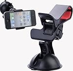 windshield Car Holder using 360-Degree Swivel Multi-direction for iPhone/Mobile Phone/MP4/PDA - Black