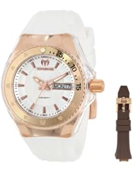 TechnoMarine Womens 110039 Cruise Original Star 3 Hands Silver Dial Watch