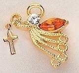 41jJa0UyKIL. SL160  Pack of 4 Gold Plated November Birthstone Angel