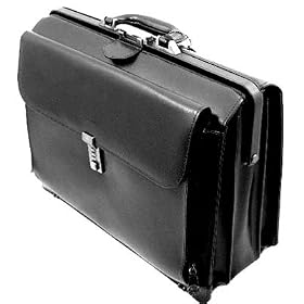 Mancini Black Lawyers-doctors Leather Briefcase Laptop W org