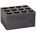 Talboys 949104 Anodized Aluminum Standard Test Tube Single Heat Block, 12 Well, 17.5mm Well Diameter, 3.75" Length x 3" Width x 2" Height, For 15/16mm Tube